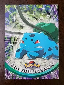 DMG! Pokemon TOPPS Series 1 TV Animation Edition Bulbasaur #01 Blue Logo - Image 1