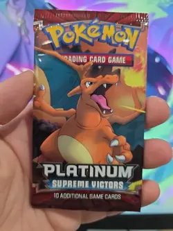 Pokemon Platinum Supreme Victors Booster Pack New Factory Sealed Charizard Art - Image 3