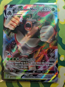 Pokemon TCG Rillaboom VMAX Rebel Clash 018/192 Holo Ultra Rare - NM - Image 1