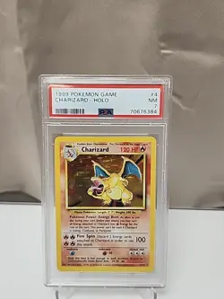 1999 Pokemon Game Charizard #4 BASE SET PSA 7 HOLO - Image 1