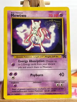 Mewtu WP3 Black Star Promo WIth Stamp Englisch Exc Pokemon - Image 1