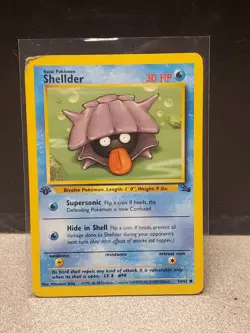 Pokemon Card - Fossil 54/62 - SHELLDER (common) **1st Edition** - NM - Image 1