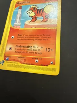 GROWLITHE - 80/147 - Aquapolis - Common - Pokemon Card - LP+ Vintage E-Reader - Image 2