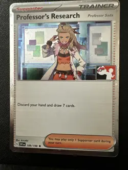 Professor Research Holo Turo Pokemon Prize Pack Series 3 Pokemon Card NM - Image 1
