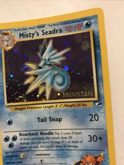 Misty's Seadra PRERELEASE Gym Heroes - Holo Rare 9/132 WOTC Card NM Pokemon TCG - Image 2