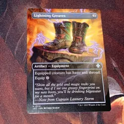 Lightning Greaves X1 Mtg Lost Caverns Of Ixalan Nm Borderless Box Topper - Image 1