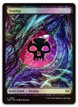Swamp (0289) #289 (Foil) (NM) Tarkir Dragonstorm TDM Magic MTG - Image 1