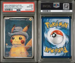 2023 POKEMON SVP EN-SV BLACK STAR PROMO #085 PIKACHU WITH GREY FELT HAT PSA 10 - Image 3