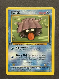 Pokemon Shellder - Fossil 54/62 - 1st Edition - Common - Vintage WOTC - Image 1