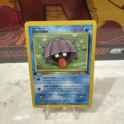 Shellder 1st Edition 54/62 Fossil Set Pokemon TCG WOTC - Image 1