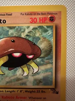 Pokemon TCG Kabuto 1st Edition Fossil #50/62 MP - Image 3