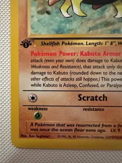 Pokemon TCG Kabuto 1st Edition Fossil #50/62 MP - Image 4