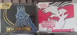 Pokemon TCG White Flare and Mega ETB Factory Sealed - Image 1