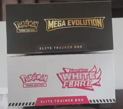 Pokemon TCG White Flare and Mega ETB Factory Sealed - Image 5