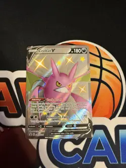 Crobat V SWSH098 Shiny Holo Full Art Pokemon Black Star Promo - Image 1