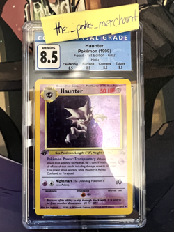 CGC 8.5 Haunter 6/62 Rare Holo Pokemon Fossil - 1st Edition - Image 1