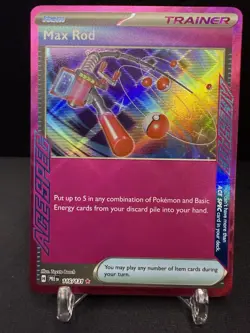 Pokemon TCG: Max Rod 116/131 Scarlet & Violet Prismatic Evolutions ACE Spec Rare - Image 1
