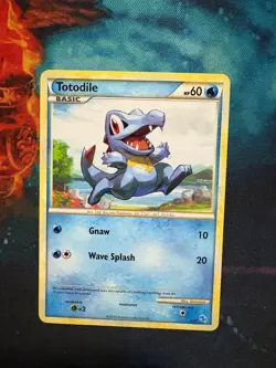 Pokemon Totodile (#14) 14/30 HGSS Trainer Kit: Gyarados & Raichu Common LP - Image 1