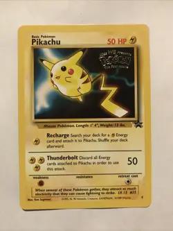 WOTC Black Star Pikachu Gold Lightning Bolt Stamp Movie Promo #4 Pokemon - Image 1