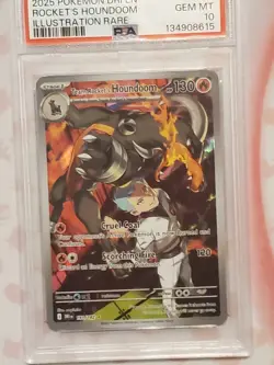 Pokemon Team Rockets Houndoom Illustration 191/182 IR Destined Rivals PSA 10 - Image 2