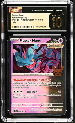 CGC 10 PRISTINE Flutter Mane 078/162 COSMOS HOLO Trick or Trade - Image 1