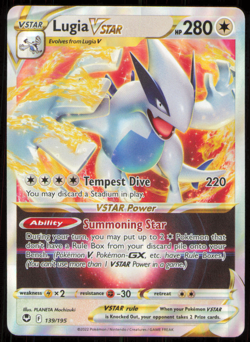 Pokemon TCG Lugia VSTAR Silver Tempest 139/195 Holo Ultra Rare NM - Image 1