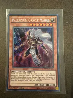 YuGiOh Palladium Oracle Mahad Secret Rare 1st Edition MVP1-ENS53 - Image 1