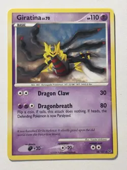 Giratina Lv. 70 28/127 Platinum Base Non Holo Rare Pokemon Card NM - Image 1