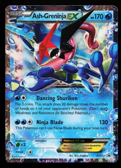 Ash-Greninja EX XY133 Holo Black Star Promo Pokemon Card - Image 1