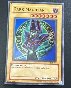 Dark Magician YUGIOH SYE-001 SUPER Heavily Played Dents Unlimited Card - Image 1