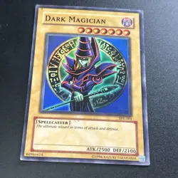 Dark Magician YUGIOH SYE-001 SUPER Heavily Played Dents Unlimited Card - Image 2