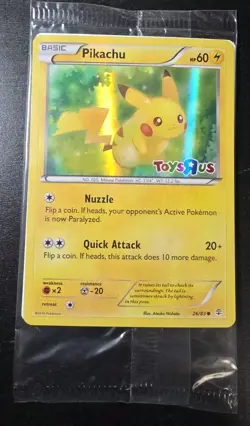 Pikachu - Toys R Us Promo Pokemon Card 26/83 Holo SEALED! MINT 2016 - Image 1
