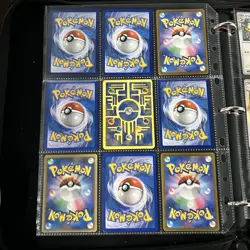 Pokemon Vintage Cards (METAL CUSTOM MEW) Binder Pages Lot - Image 2