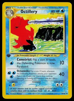Pokemon Card - Octillery 1st Edition Neo Revelation 34/64 Uncommon - Image 1