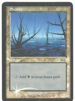 MTG ARENA URZA'S SAGA FOIL SWAMP MINT PROMO NEVER PLAYED FREE SHIPPING - Image 1