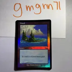 MTG Foil Island Arena Promo 1 Of 2 Urza’s Saga - Image 1