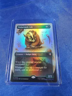 Badgermole Cub Borderless Foil Avatar Magic The Gathering MTG Mythic 326 NM - Image 1