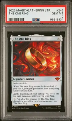 2023 Magic Gathering Lord Rings One Ring #246 PSA 10 #8134 - Image 1