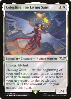 MTG - Celestine, the Living Saint Fanart Surge Foil Warhammer 40K EDH Playtest - Image 1