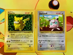 Pokemon Pikachu Jigglypuff Grey Star Coro Japanese English Promo Cards #2385 - Image 1
