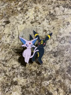 Pokemon Umbreon And Espeon Pin From Prismatic Evolutions Figure Collection - Image 1