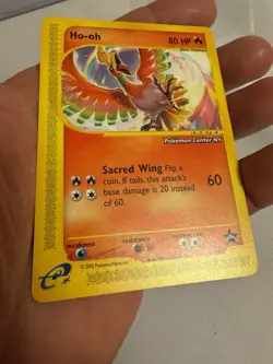 2002 Pokemon - Ho-oh Non-Holo - WOTC Black Star Promo #52 - Pokemon Center NY!! - Image 4