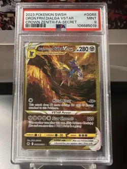 ORIGIN FORME DIALGA VSTAR Pokemon SWSH Crown Zenith Full Art Secret #GG68 PSA 9 - Image 1
