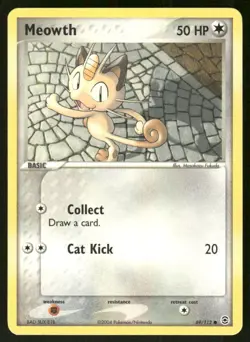 Pokemon Tcg Meowth #69 Pokemon Fire Red & Leaf Green LP - Image 1