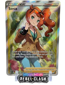 Pokemon Sword & Shield REBEL CLASH Reverse Holo Gold Rainbow Secret YOU PICK - Image 1