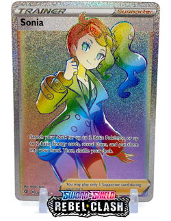 Pokemon Sword & Shield REBEL CLASH Reverse Holo Gold Rainbow Secret YOU PICK - Image 2