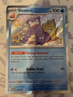 Pokemon TCG Slowbro Scarlet & Violet: Paldean Fates 117/091 Holo Shiny Rare - Image 1