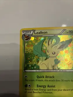 2013 Pokemon Black & White Black Star Promos Leafeon HP 90 BW87 - Image 4
