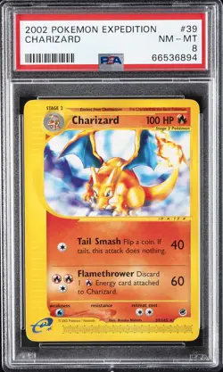 2002 POKEMON EXPEDITION #39 CHARIZARD PSA 8 - Image 1