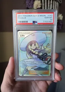 2017 Pokemon Sun & Moon Base Set Lillie Full Art 147/149 PSA 10 - Image 1